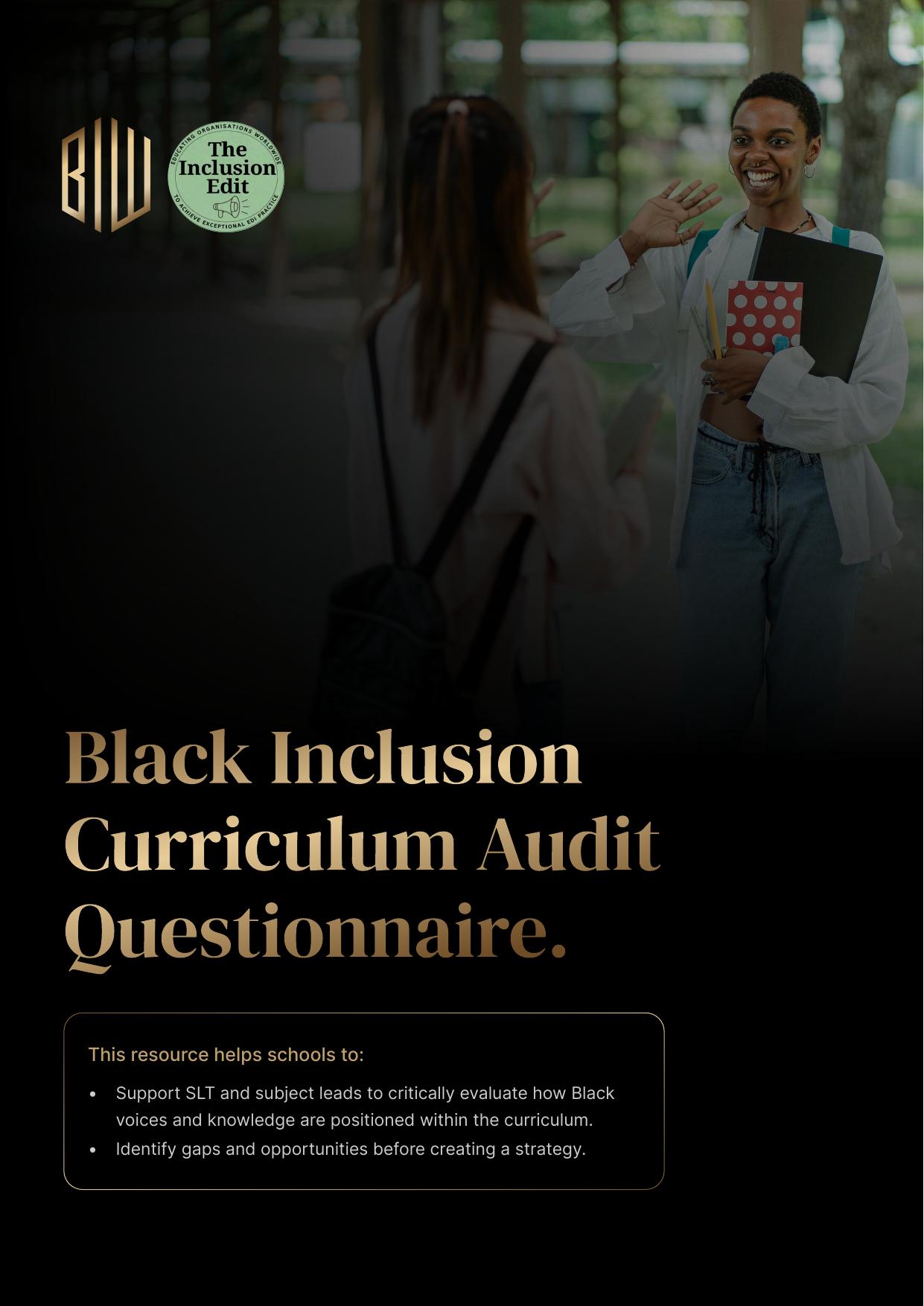 Black Inclusion Curriculum Audit Questionnaire cover